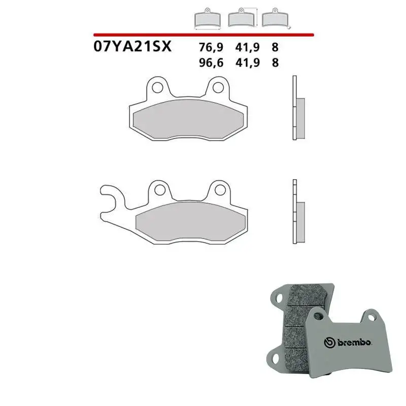 Pastiglie freno anteriori Brembo per Kawasaki KLR 650 08-14 - Mescola SX sinterizzata 07YA21SX