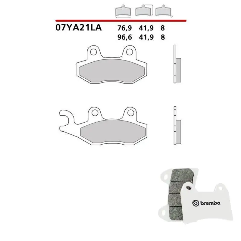 Pastiglie freno anteriori Brembo per kawasaki krf teryx fi 4x4 750 10-13 - Mescola LA sinterizzata Strada 07YA21LA