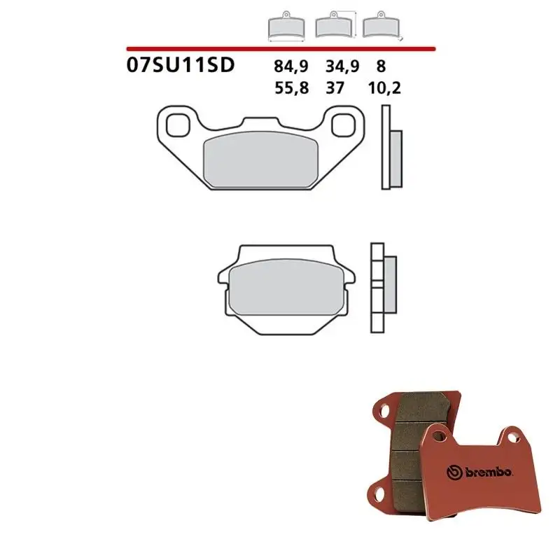 Pastiglie freno anteriori Brembo per kawasaki ksf mojave 250 94-03 - Mescola SD sinterizzata 07SU11SD