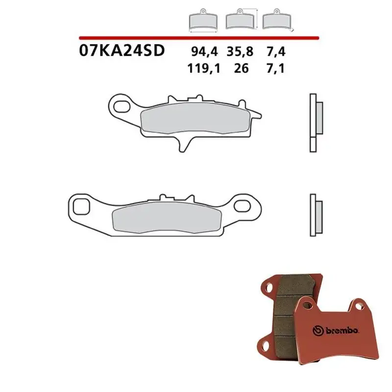 Pastiglie freno anteriori Brembo per kawasaki kvf brute force 650 09-11 - Mescola SD sinterizzata 07KA24SD