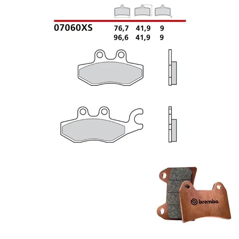 Pastiglie freno anteriori Brembo per Piaggio X Evo 400 07-11 - Mescola Scooter XS sinterizzata 07060XS