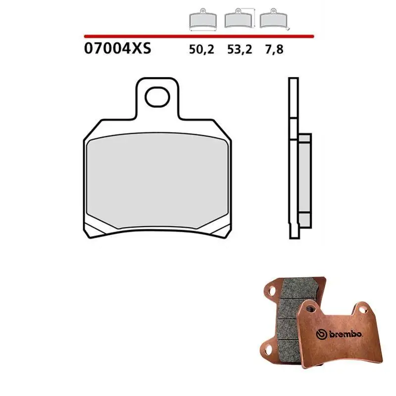 Pastiglie freno anteriori Brembo per Piaggio X9 200 02-03 - Mescola Scooter XS sinterizzata 07004XS