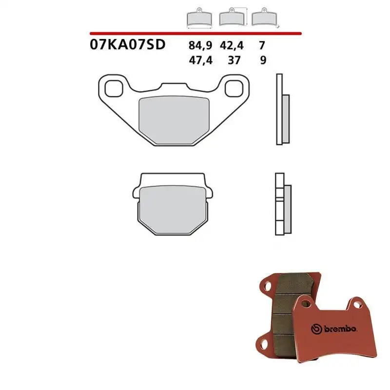 Pastiglie freno anteriori Brembo per polaris sawtooth 200 06-08 - Mescola SD sinterizzata 07KA07SD
