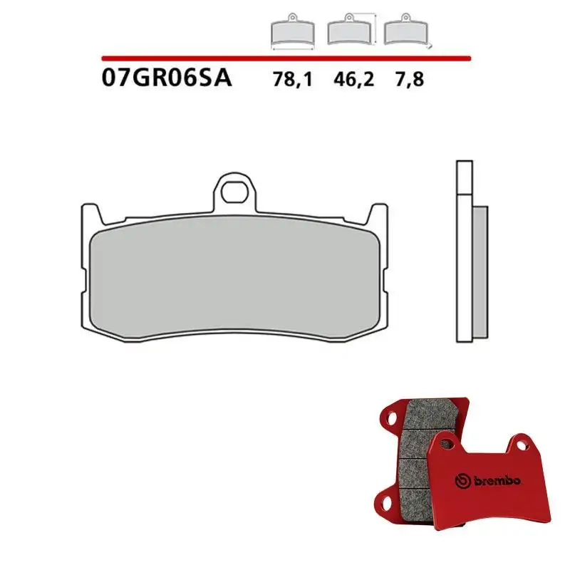 Pastiglie freno anteriori Brembo per Triumph Daytona 675 ABS 13-17 - Mescola SA sinterizzata Strada 07GR06SA