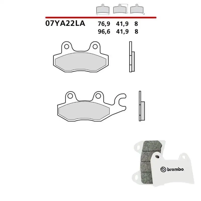 Pastiglie freno anteriori Brembo per triumph daytona 750 1993 - Mescola LA sinterizzata Strada 07YA22LA
