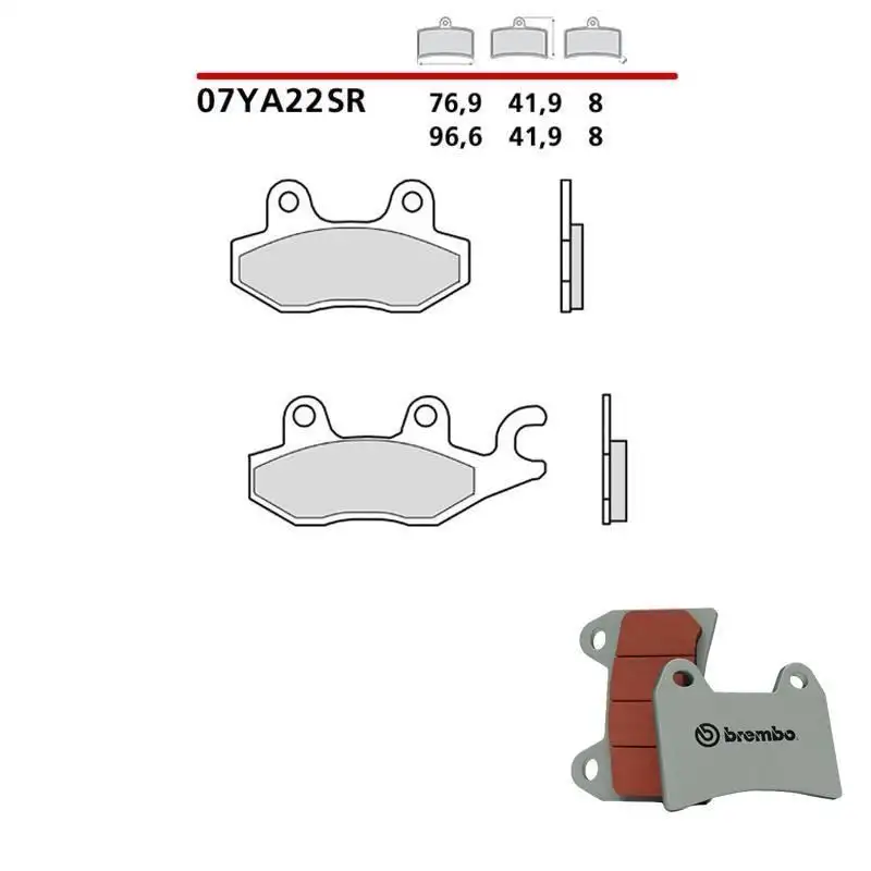Pastiglie freno anteriori Brembo per triumph daytona 750 1993 - Mescola SR sinterizzata Strada/Pista 07YA22SR