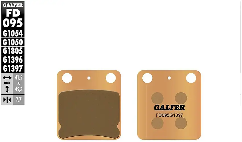 Pastiglie freno anteriori Galfer per benelli quattro nove x 50 2009 - Mescola G1397 sinterizzata offroad FD095G1397