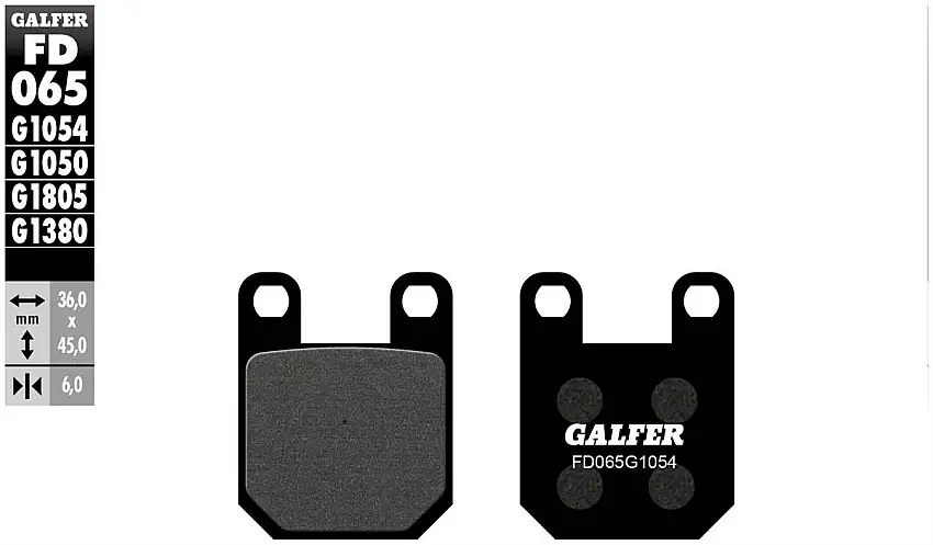 Pastiglie freno anteriori Galfer per beta 200 alp 00-07 - Mescola G1054 semimetallica FD065G1054