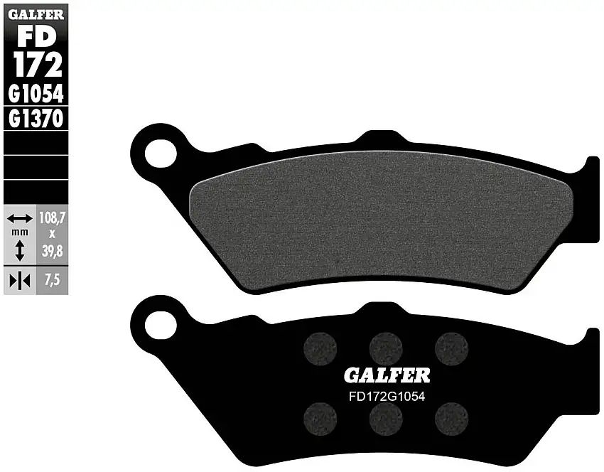 Pastiglie freno anteriori Galfer per BMW G 650 Xcountry 2007 - Mescola G1054 semimetallica FD172G1054