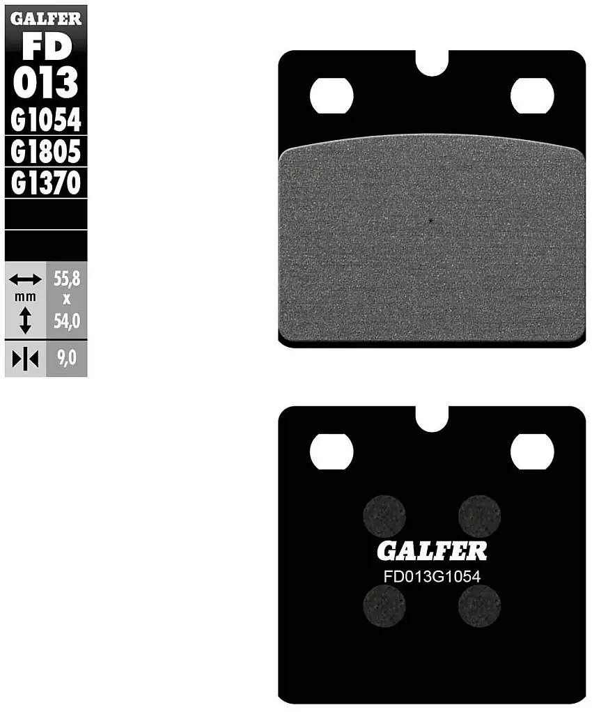 Pastiglie freno anteriori Galfer per BMW K 100 LT 1987 - Mescola G1054 semimetallica FD013G1054