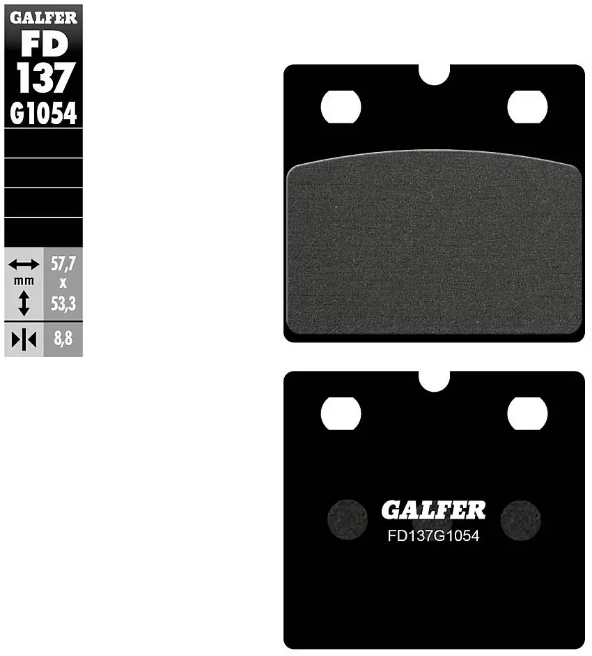Pastiglie freno anteriori Galfer per BMW R 100 R 92-94 - Mescola G1054 semimetallica FD137G1054