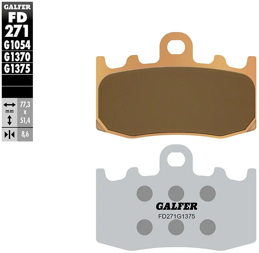Pastiglie freno anteriori Galfer per BMW R 1200 S 06-09 - Mescola G1375 sinterizzata sport FD271G1375