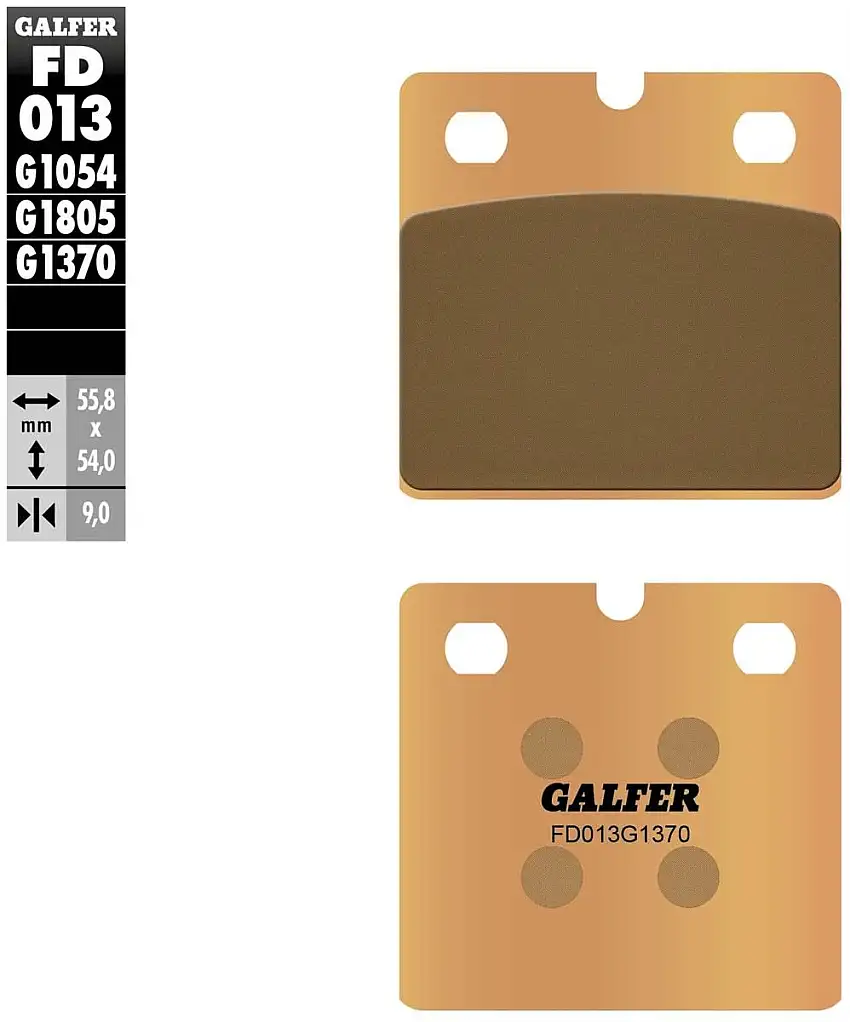 Pastiglie freno anteriori Galfer per BMW R 80 RT 82-92 - Mescola G1370 sinterizzata strada FD013G1370