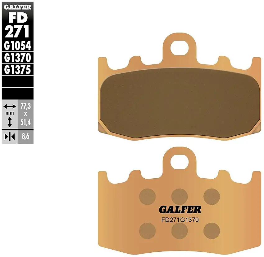 Pastiglie freno anteriori Galfer per BMW R 850 R 2001 - Mescola G1370 sinterizzata strada FD271G1370