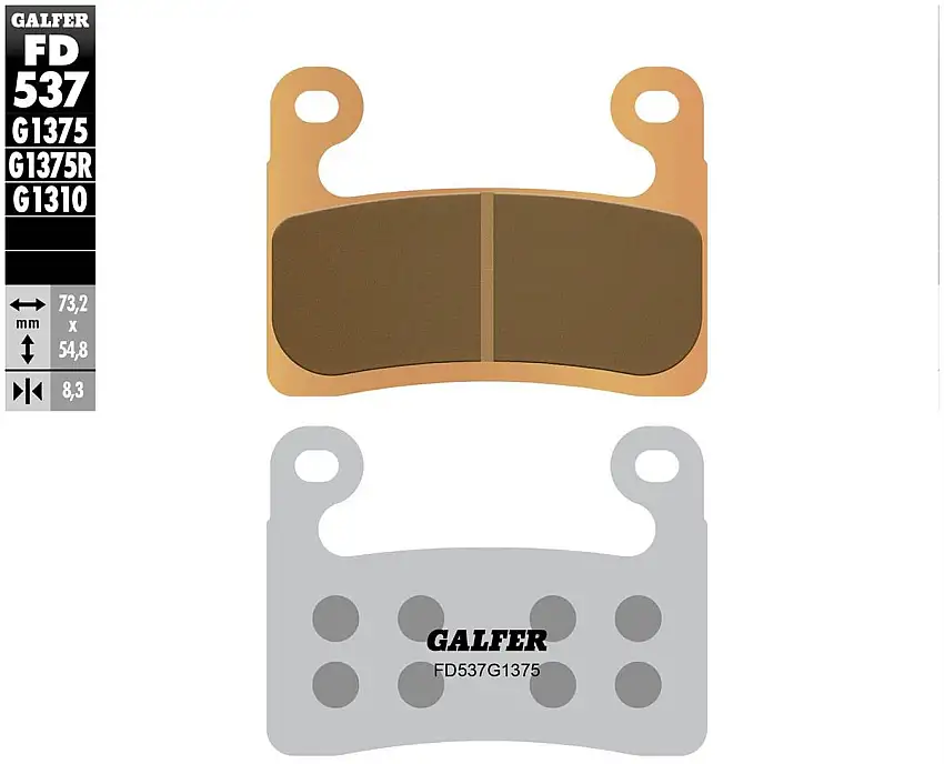 Pastiglie freno anteriori Galfer per bmw s 1000 xr sport 2022 - Mescola G1375 sinterizzata sport FD537G1375