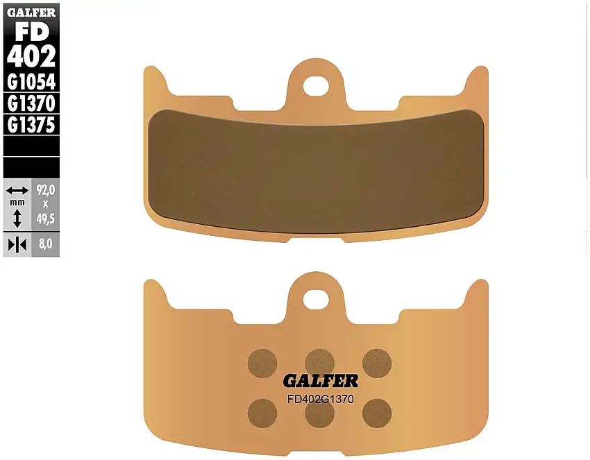 Pastiglie freno anteriori Galfer per Buell XB12R 06-08 - Mescola G1370 sinterizzata strada FD402G1370