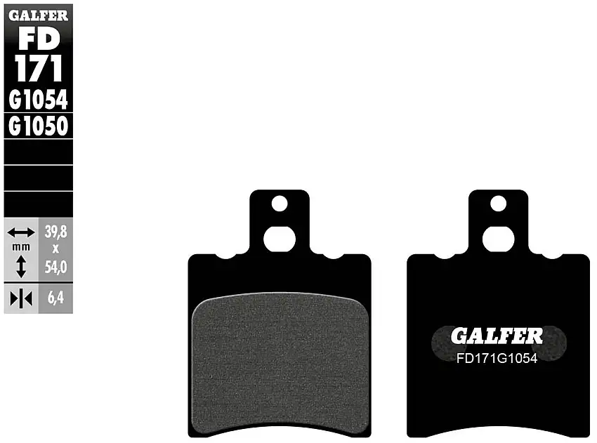 Pastiglie freno anteriori Galfer per cagiva cucciolo 125 1999 - Mescola G1054 semimetallica FD171G1054