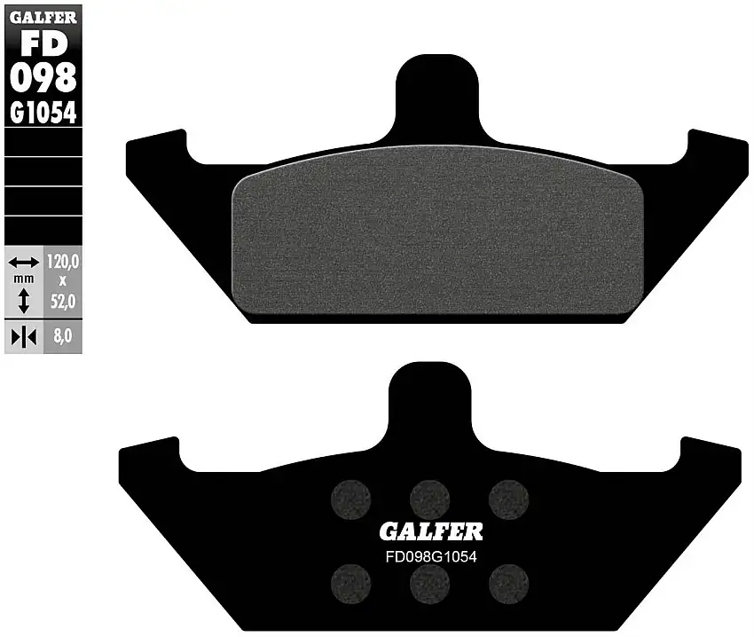 Pastiglie freno anteriori Galfer per Cagiva Elefant 650 1987 - Mescola G1054 semimetallica FD098G1054
