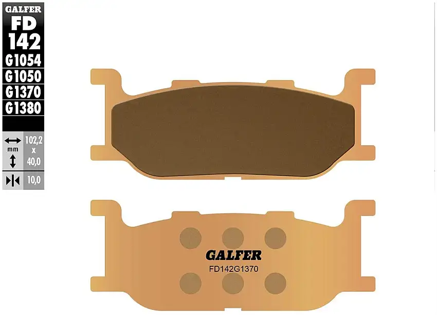 Pastiglie freno anteriori Galfer per CFMoto 250 SR 2021 - Mescola G1370 sinterizzata strada FD142G1370