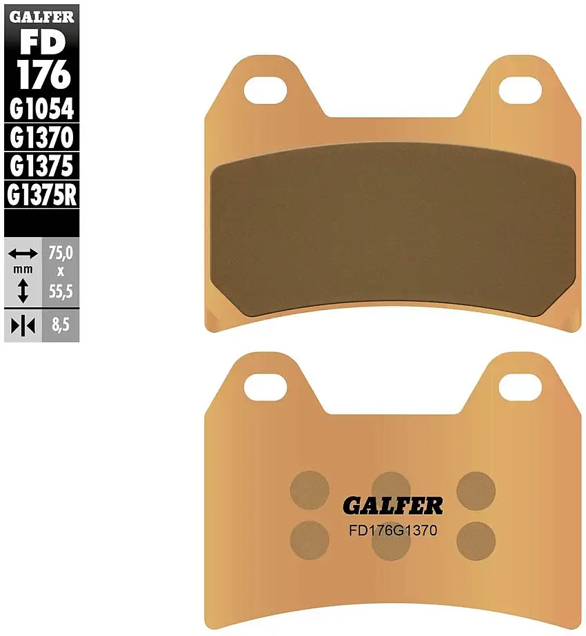 Pastiglie freno anteriori Galfer per Ducati Monster 696 2008 - Mescola G1370 sinterizzata strada FD176G1370