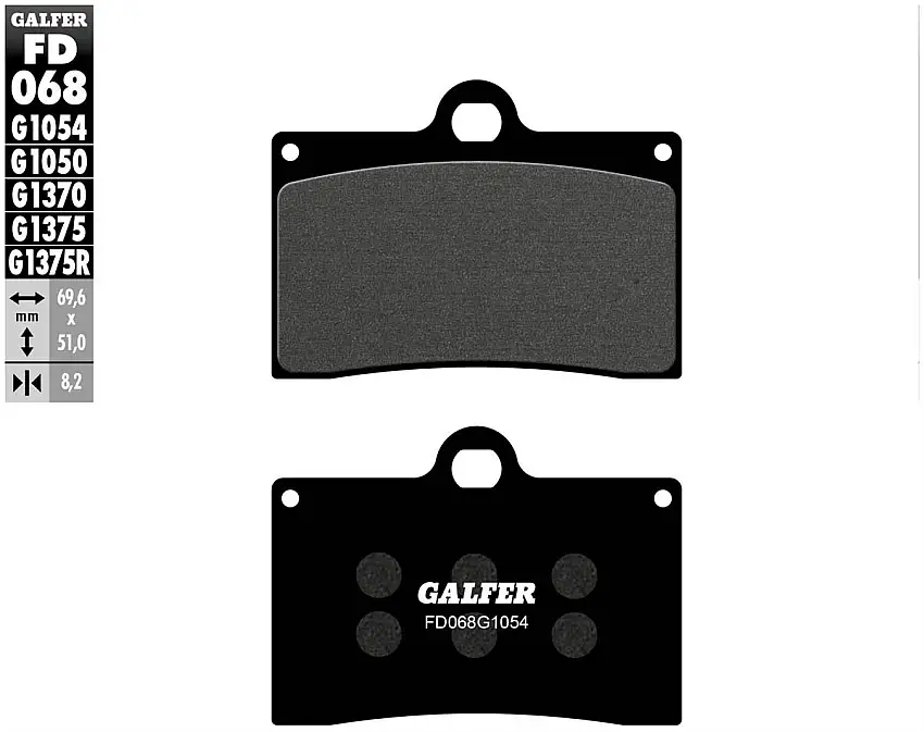 Pastiglie freno anteriori Galfer per Ducati Monster 750 1996 - Mescola G1054 semimetallica FD068G1054