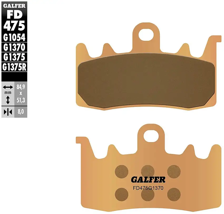 Pastiglie freno anteriori Galfer per Ducati Scrambler 800 Desert Sled 2017 - Mescola G1370 sinterizzata strada FD475G1370