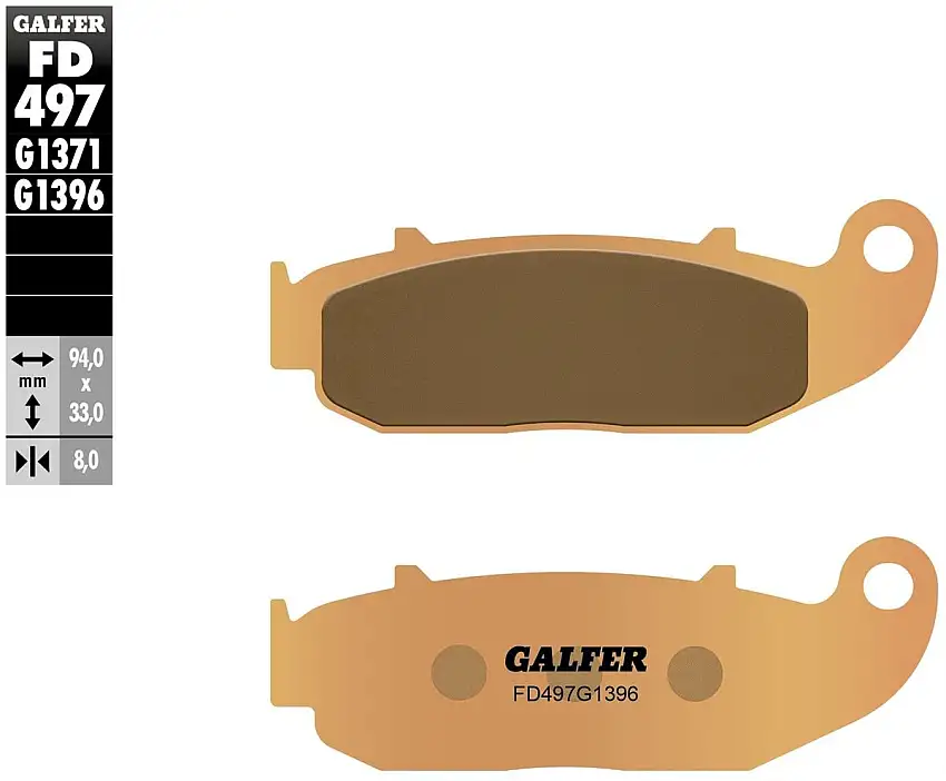 Pastiglie freno anteriori Galfer per fantic caballero motard 4t 200 2010 - Mescola G1396 sinterizzata offroad FD497G1396