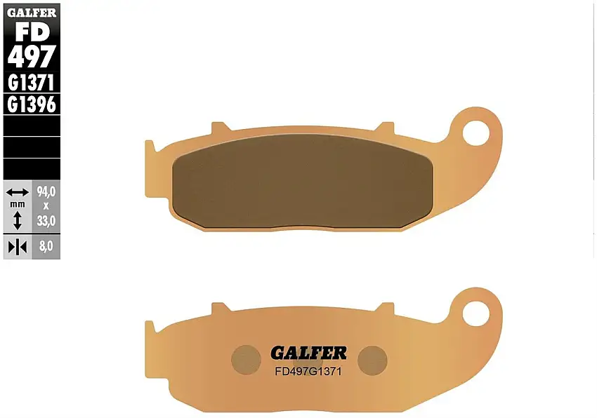Pastiglie freno anteriori Galfer per fantic caballero regolarita 4t 200 2010 - Mescola G1371 sinterizzata strada FD497G1371