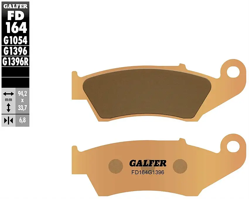 Pastiglie freno anteriori Galfer per fantic caballero regolarita competizione 125 07-09 - Mescola G1396 sinterizzata offroad FD164G1396
