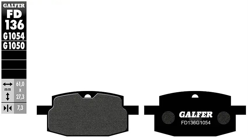 Pastiglie freno anteriori Galfer per fantic leader 50 1995 - Mescola G1054 semimetallica FD136G1054