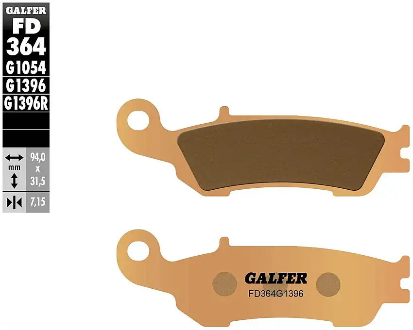 Pastiglie freno anteriori Galfer per fantic xe 250 2t 2020 - Mescola G1396 sinterizzata offroad FD364G1396