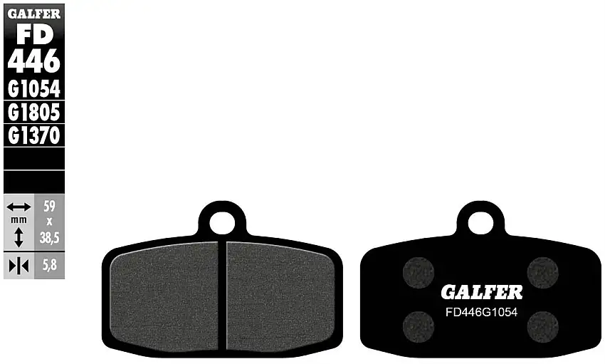 Pastiglie freno anteriori Galfer per GasGas TXT 125 PRO 12-13 - Mescola G1054 semimetallica FD446G1054