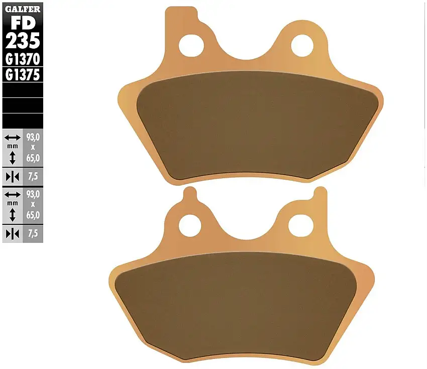 Pastiglie freno anteriori Galfer per harley davidson flhrs/i road king custom 1340 04-07 - Mescola G1375 sinterizzata sport FD235G1375
