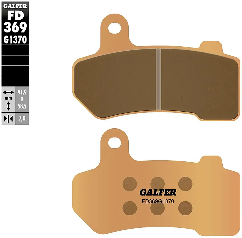 Pastiglie freno anteriori Galfer per harley davidson flhtk ultra limited 1868 2019 | 2021 - Mescola G1370 sinterizzata strada FD369G1370
