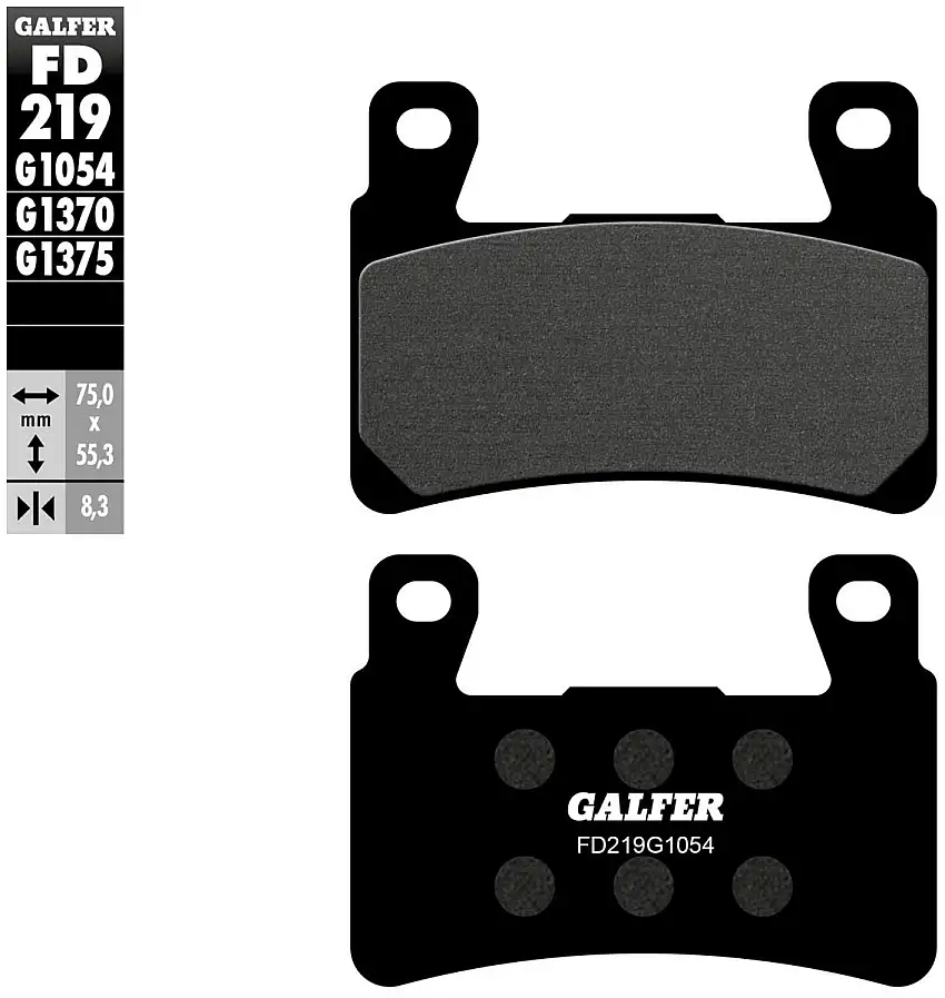 Pastiglie freno anteriori Galfer per harley davidson flstc heritage classic 1687 2015 - Mescola G1054 semimetallica FD219G1054
