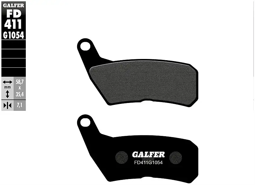 Pastiglie freno anteriori Galfer per HM CRE 50 six competition 2009 - Mescola G1054 semimetallica FD411G1054
