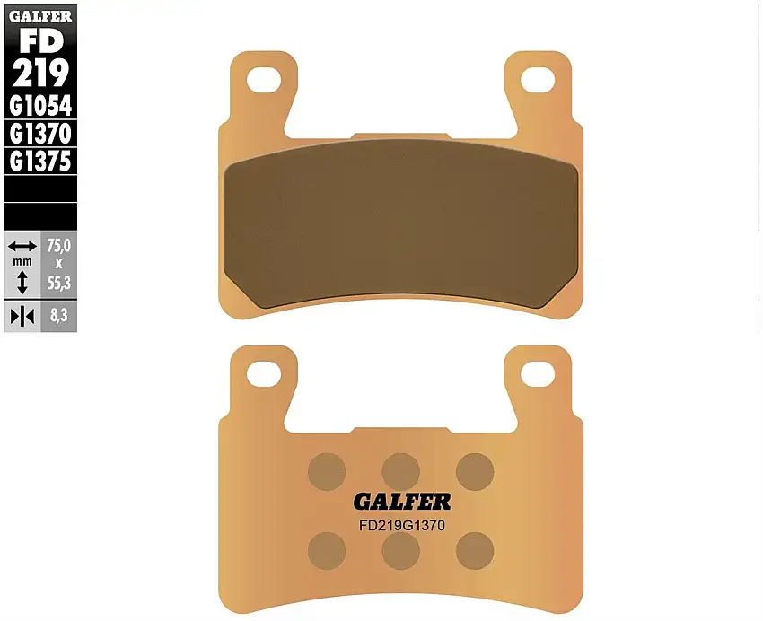 Pastiglie freno anteriori Galfer per Honda CB 1300 01-04 - Mescola G1370 sinterizzata strada FD219G1370