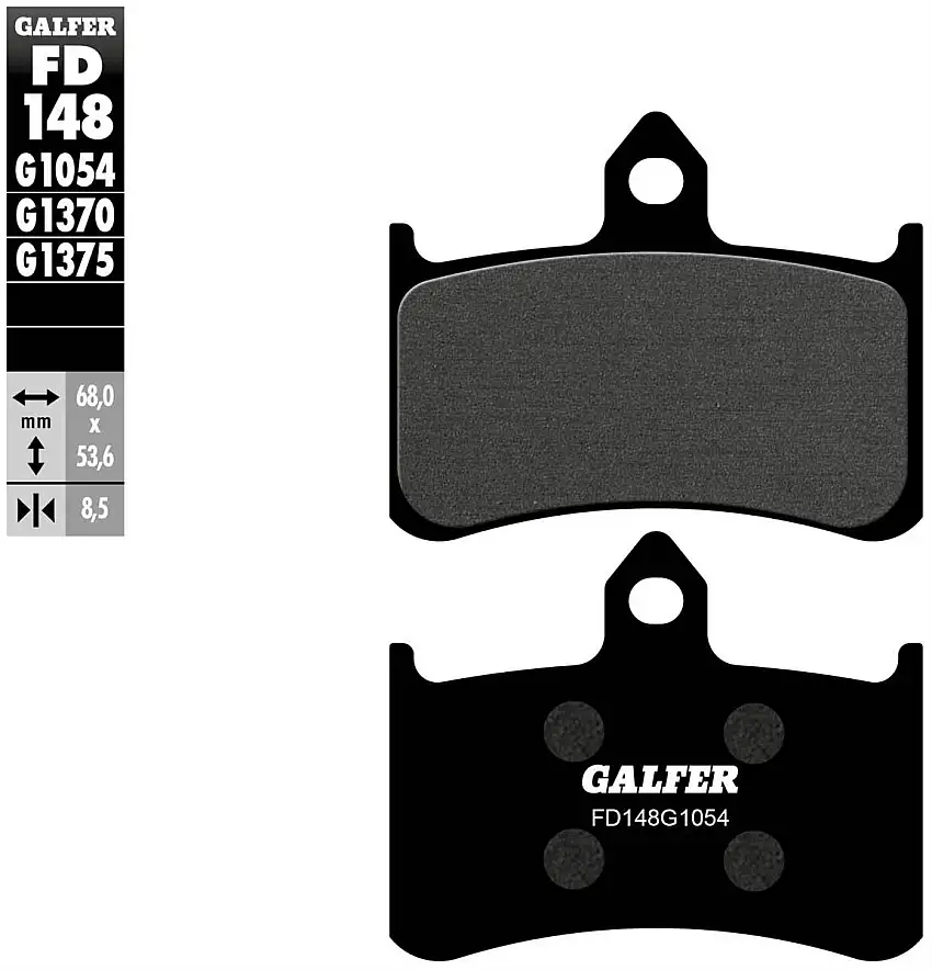 Pastiglie freno anteriori Galfer per honda cb 250 hornet 1996 - Mescola G1054 semimetallica FD148G1054