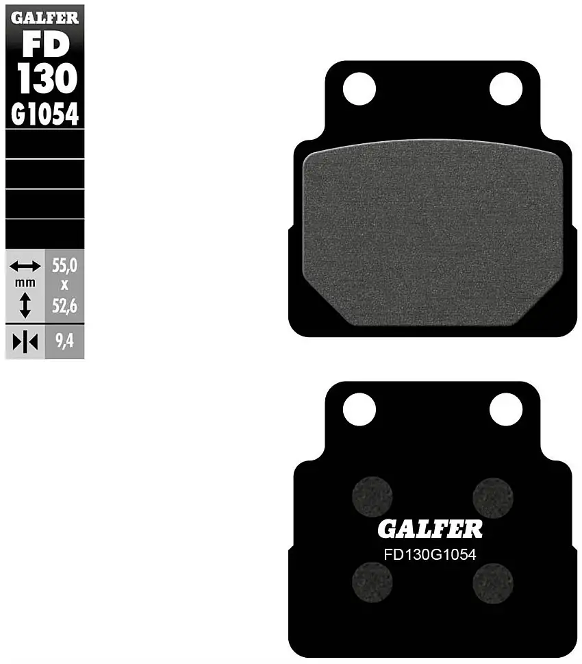 Pastiglie freno anteriori Galfer per honda cb 450 dx 1989 - Mescola G1054 semimetallica FD130G1054