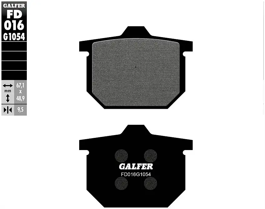 Pastiglie freno anteriori Galfer per Honda CB 750 79-81 - Mescola G1054 semimetallica FD016G1054