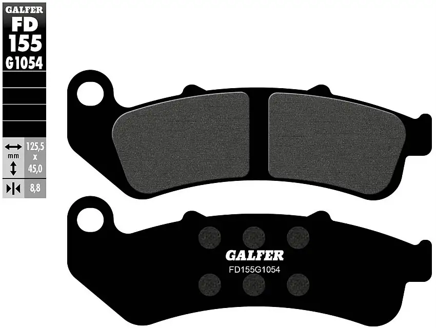 Pastiglie freno anteriori Galfer per honda cbr 1000 f dual 93-99 - Mescola G1054 semimetallica FD155G1054