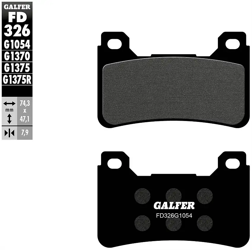 Pastiglie freno anteriori Galfer per Honda CBR 600 RR 05-07 | 2009 - Mescola G1054 semimetallica FD326G1054