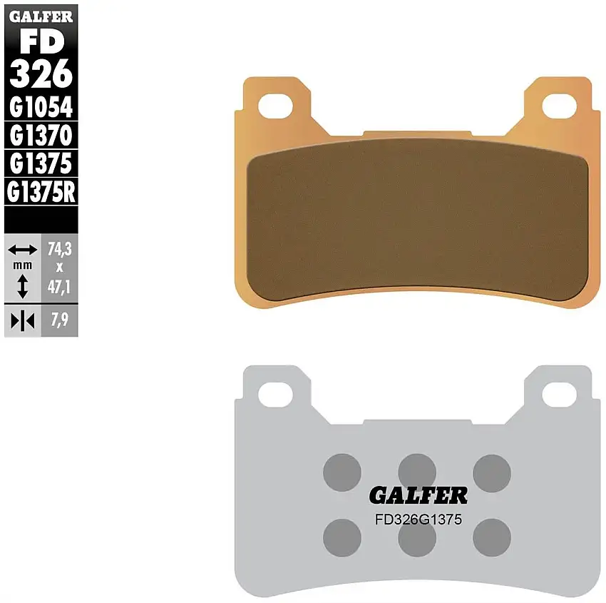 Pastiglie freno anteriori Galfer per Honda CBR 600 RR ABS 09-17 - Mescola G1375 sinterizzata sport FD326G1375