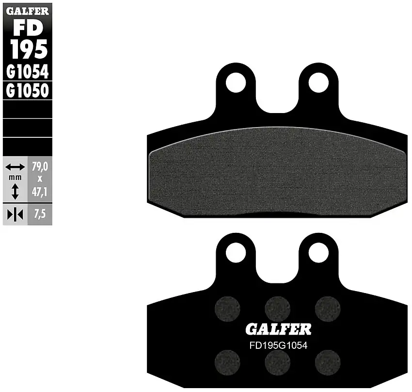 Pastiglie freno anteriori Galfer per honda cmx rebel 250 (grimeca) 00-07 - Mescola G1054 semimetallica FD195G1054