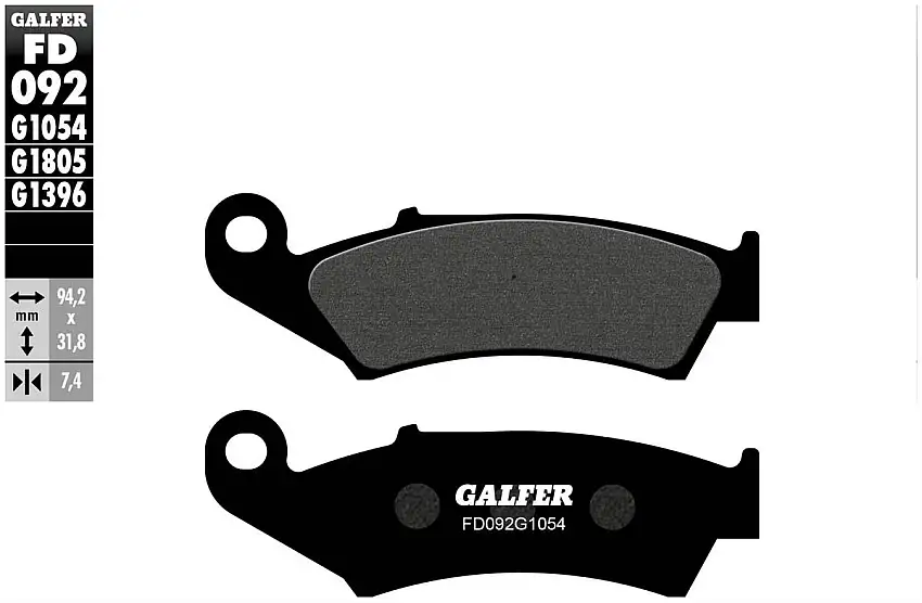 Pastiglie freno anteriori Galfer per honda cr 125 enduro 1991 - Mescola G1054 semimetallica FD092G1054
