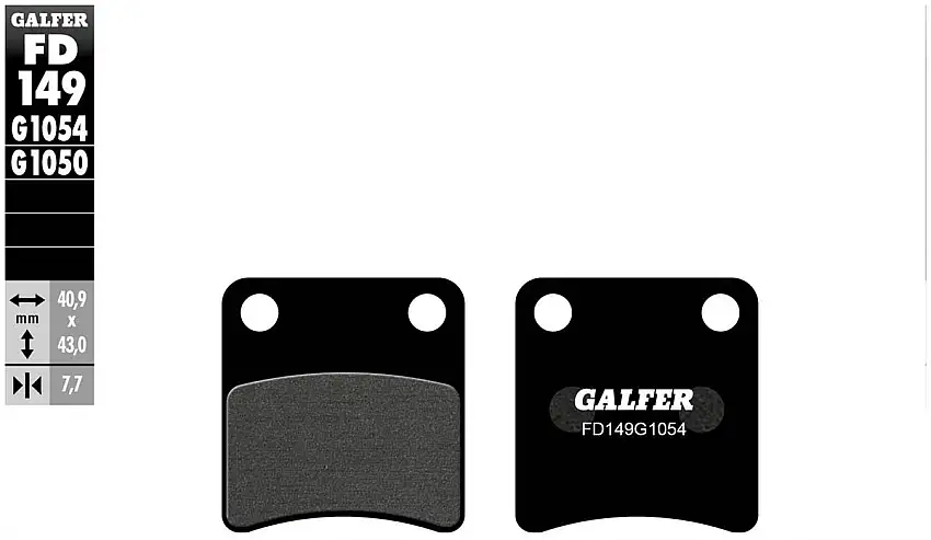 Pastiglie freno anteriori Galfer per Honda Dio 50 91-93 - Mescola G1054 semimetallica FD149G1054
