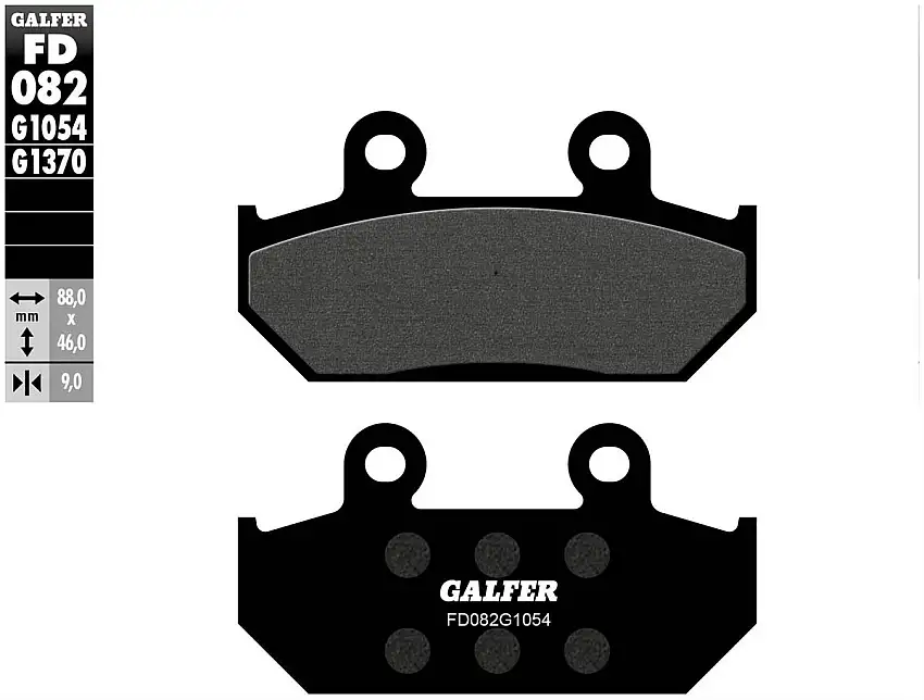 Pastiglie freno anteriori Galfer per Honda Dominator NX 650 87-96 - Mescola G1054 semimetallica FD082G1054