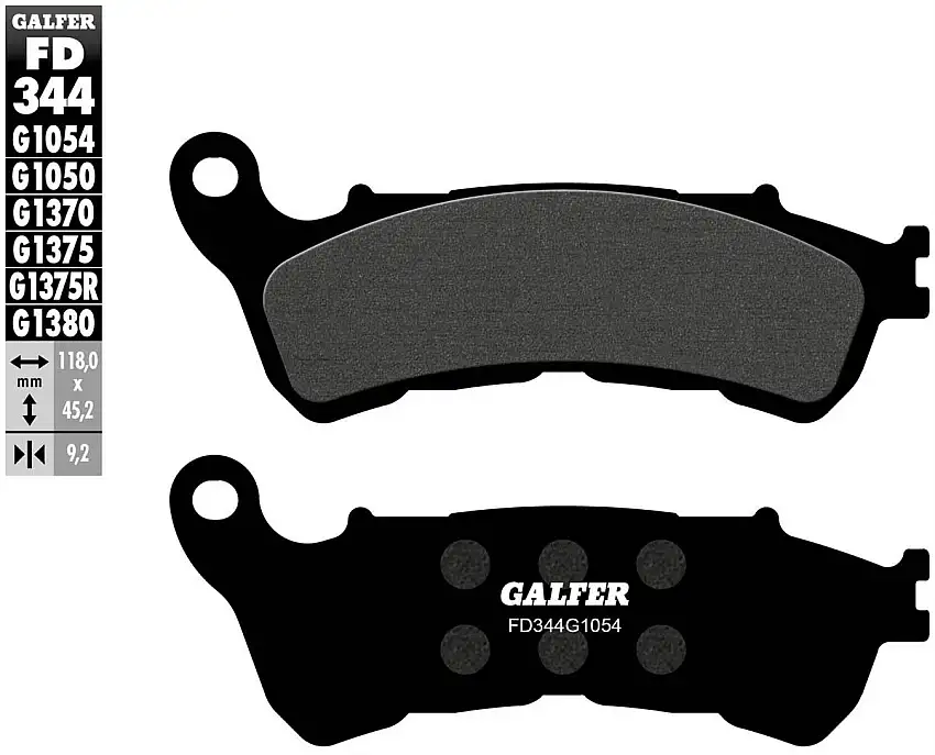 Pastiglie freno anteriori Galfer per Honda Hornet 600 ABS 2007 - Mescola G1054 semimetallica FD344G1054