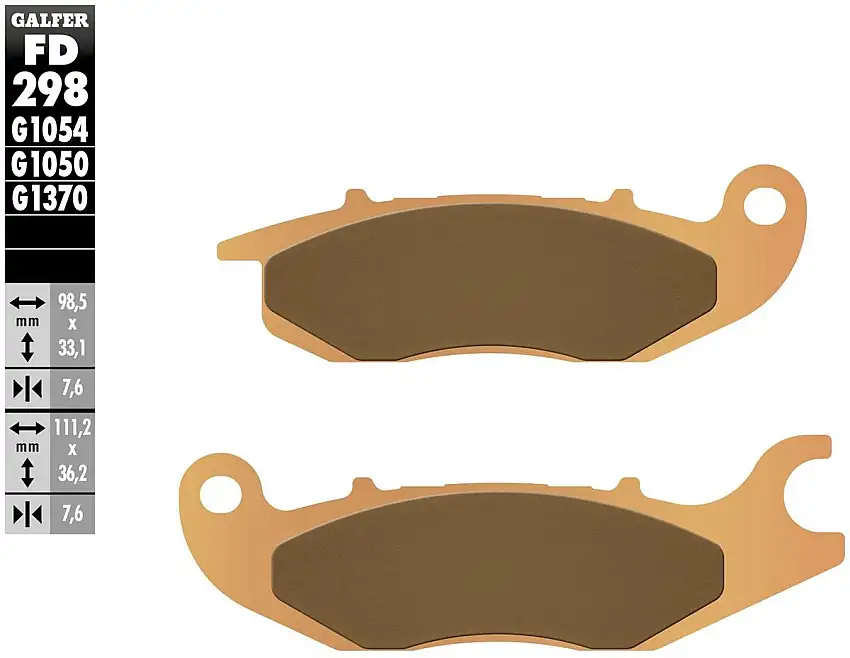 Pastiglie freno anteriori Galfer per Honda MSX 125 GROM 13-21 - Mescola G1370 sinterizzata strada FD298G1370