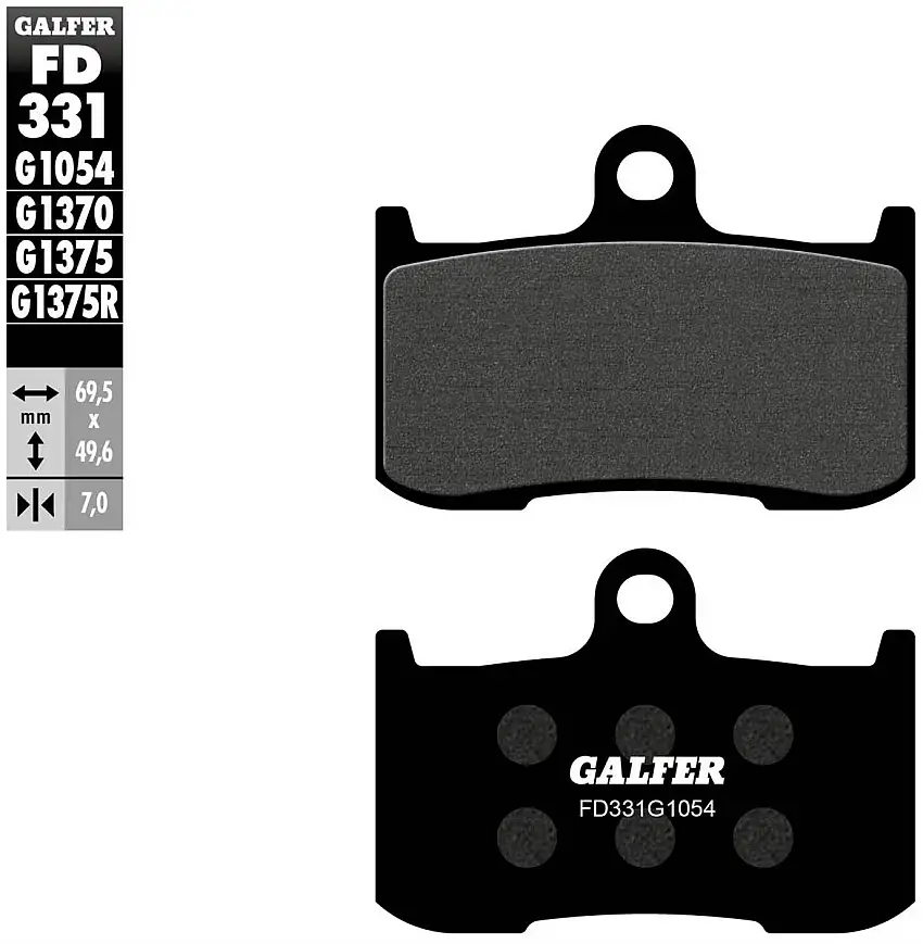 Pastiglie freno anteriori Galfer per Honda NSF 250 R 2012 - Mescola G1054 semimetallica FD331G1054